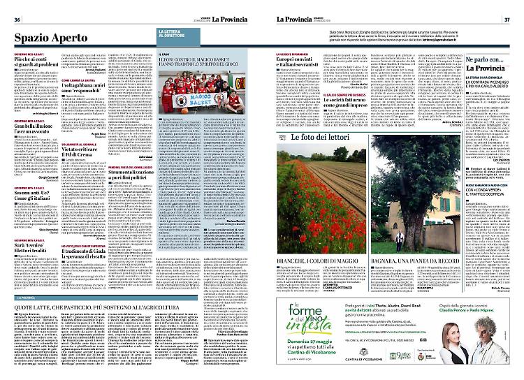 Lettere al Direttore del 25 maggio
