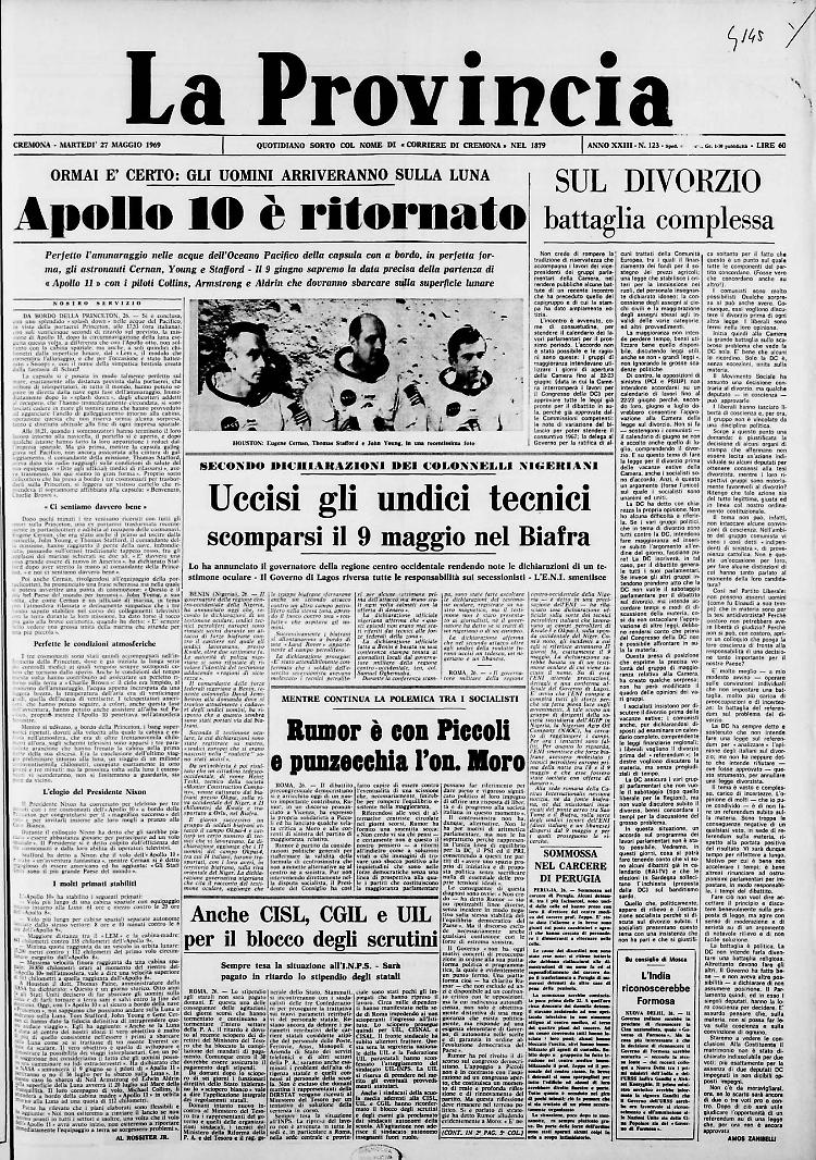 Apollo 10 è ritornato