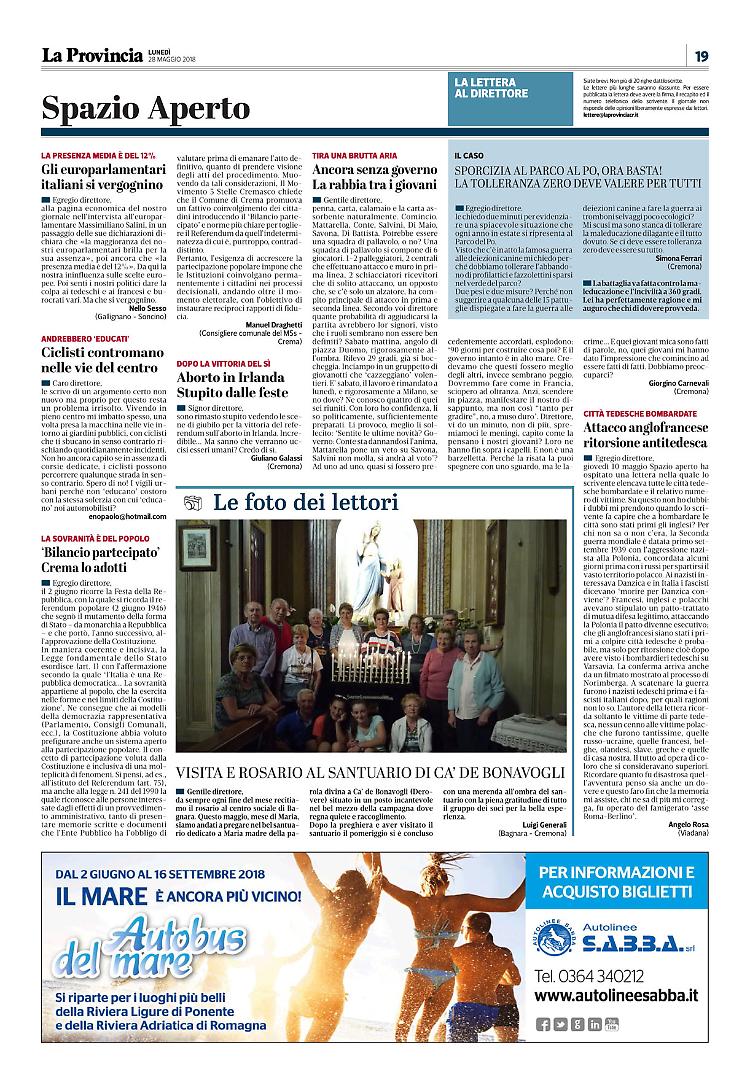 Lettere al Direttore del 28 maggio