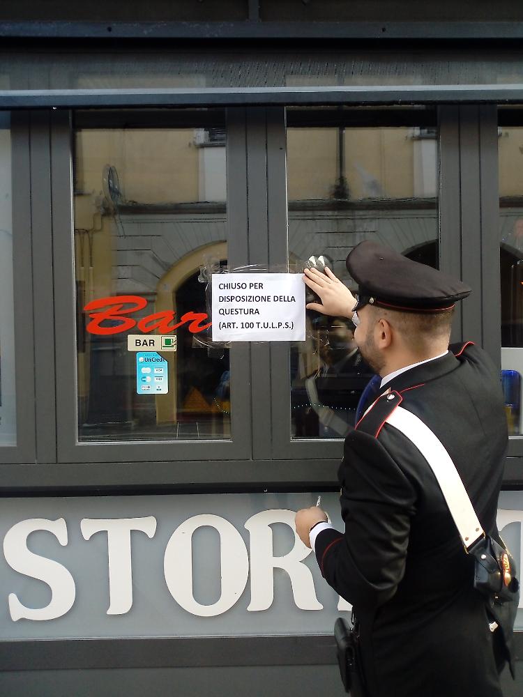 L'Arma chiude il ristorante Mar Rosso