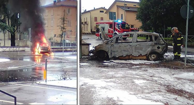 Auto si incendia in marcia, il conducente riesce a salvarsi