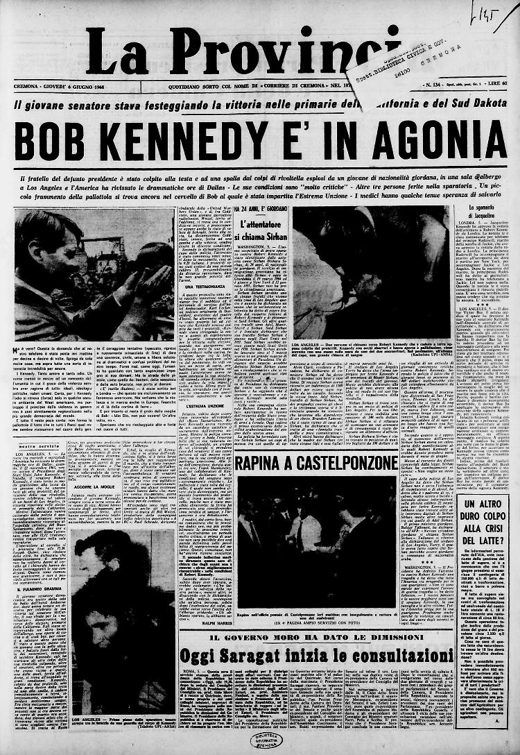 Bob Kennedy è in agonia