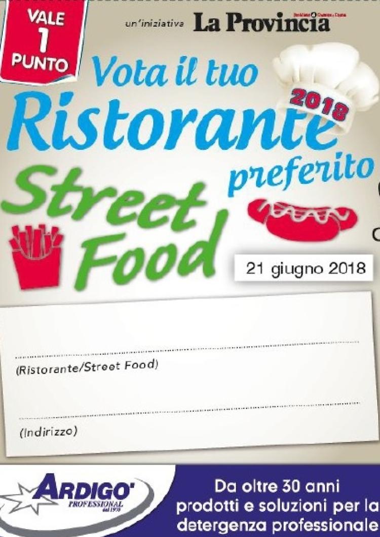 Vota il tuo ristorante e il tuo street food preferito