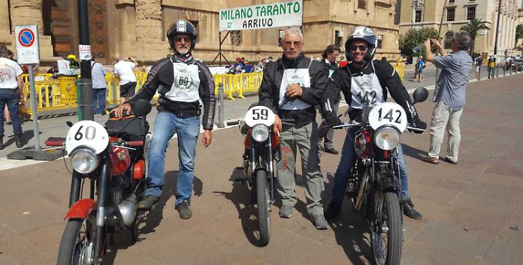 Sfida Milano-Taranto, i tre centauri cremaschi al traguardo