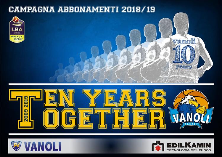 'Ten Years Together', al via la campagna abbonamenti Vanoli