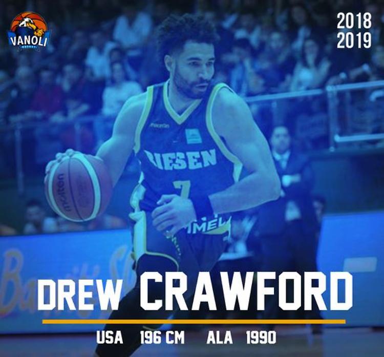 Drew Crawford  nuovo giocatore della Vanoli 