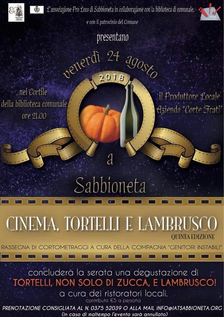 “Cinema, tortelli e lambrusco”