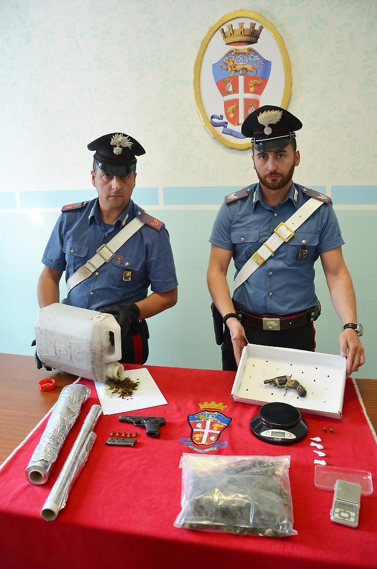 Blitz dei carabinieri in due abitazioni:  sequestrate armi e droga