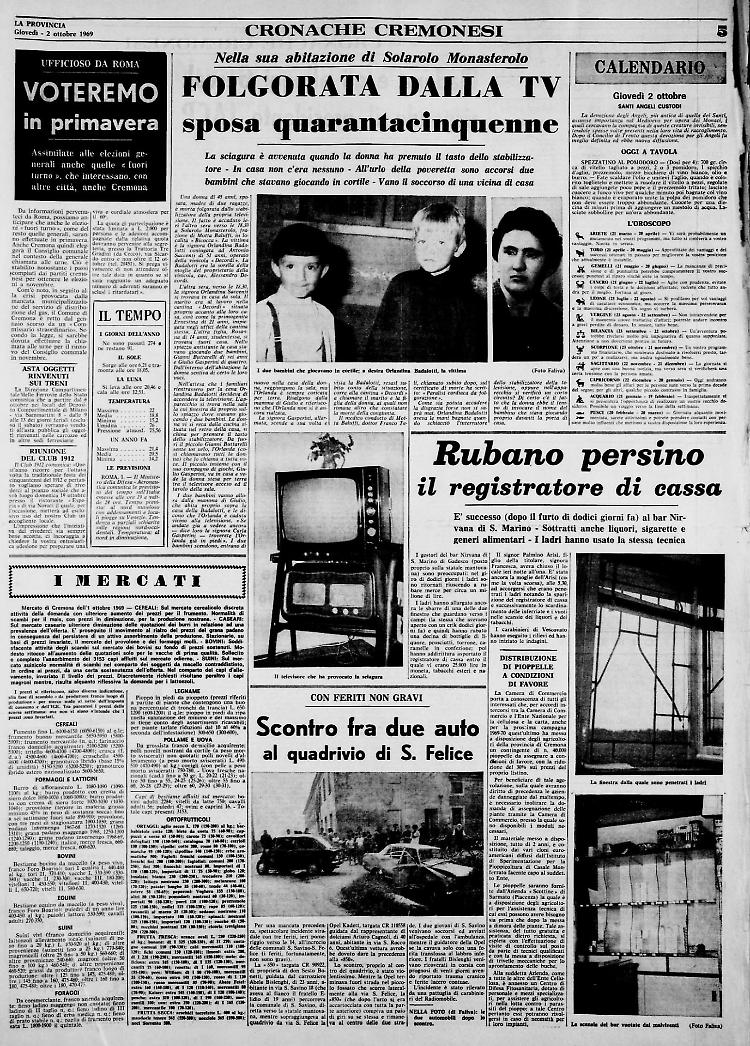 Folgorata dalla Tv