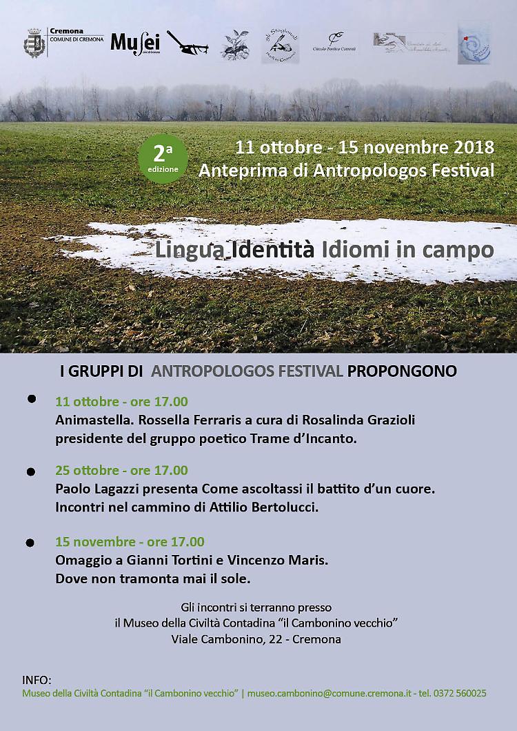 Seconda edizione dell’Anteprima di Antropologos Festival