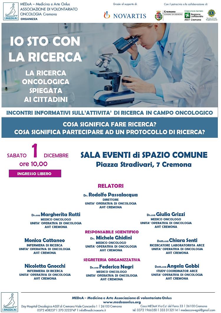 “Io sto con la ricerca”,  progetto di  MEDeA 