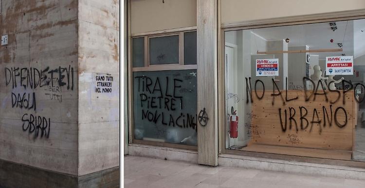 Centro storico imbrattato. Due a processo: uno è Tronco, capo del Kavarna 