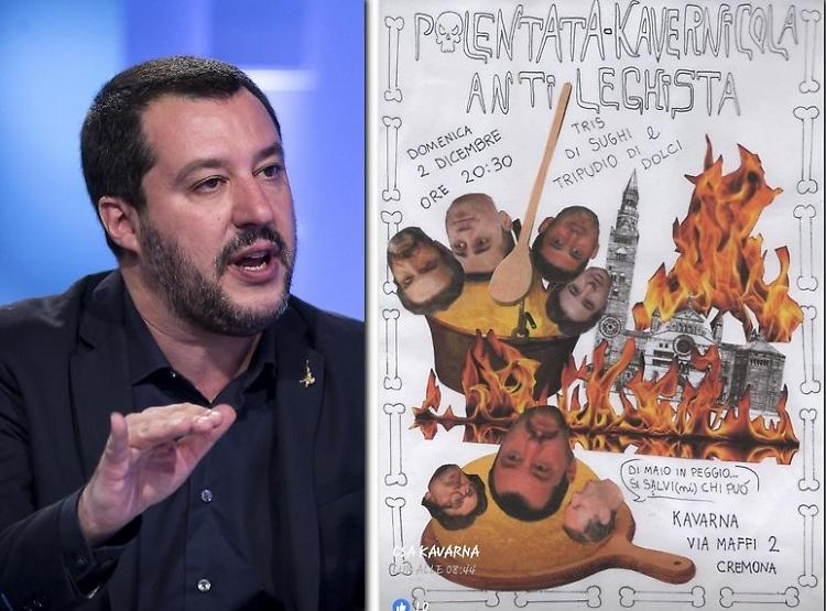 Salvini: 'Non dimentico Cremona, non tempo le polentate kavernicole'