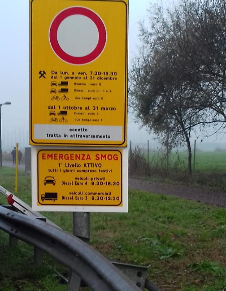 Smog, confermate le misure temporanee di primo livello