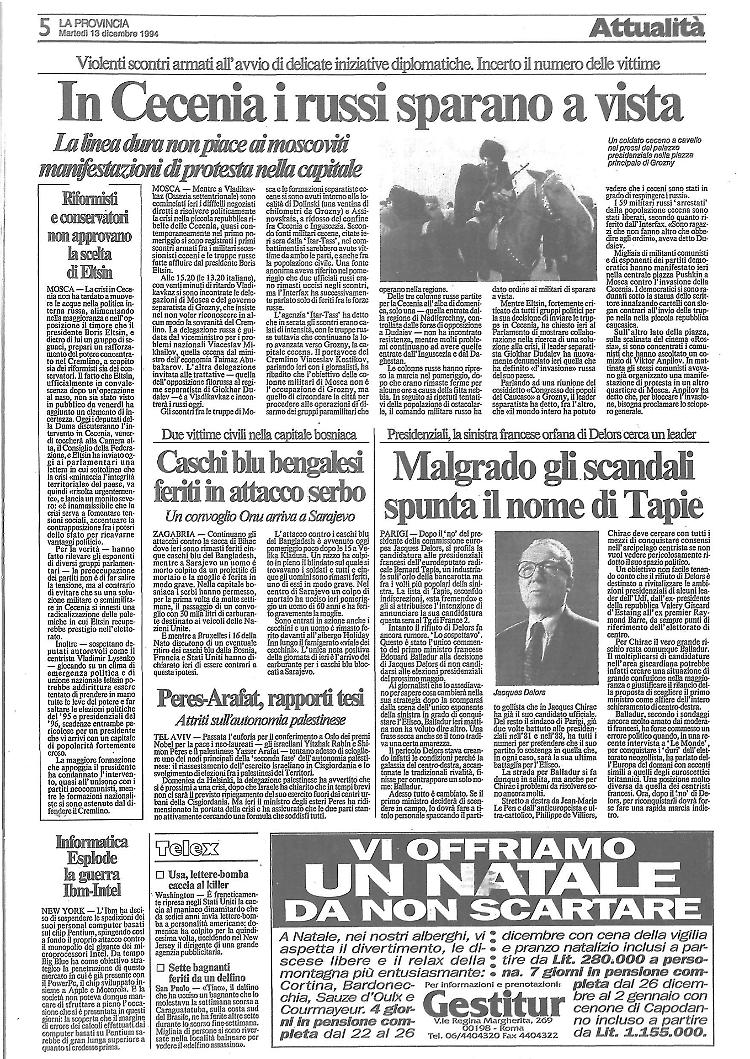 In Cecenia i russi sparano a vista
