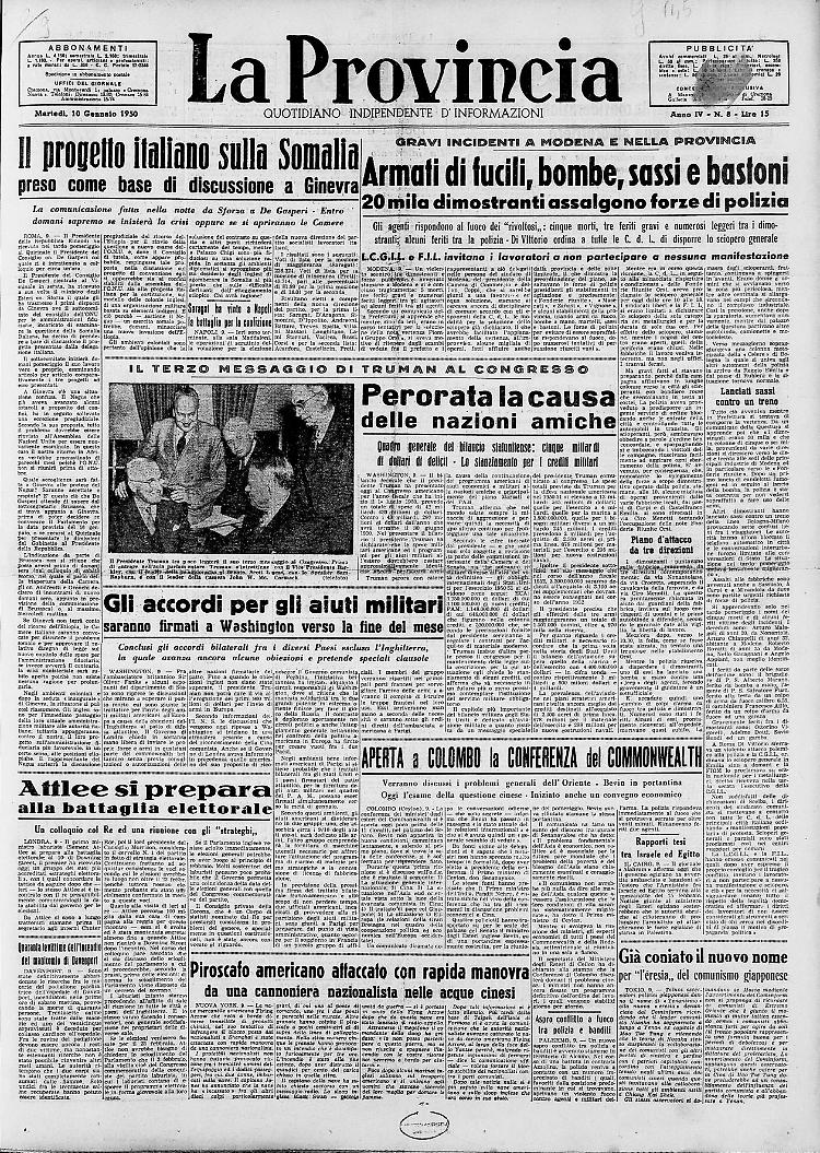 Gravi incidenti a Modena e nella provincia