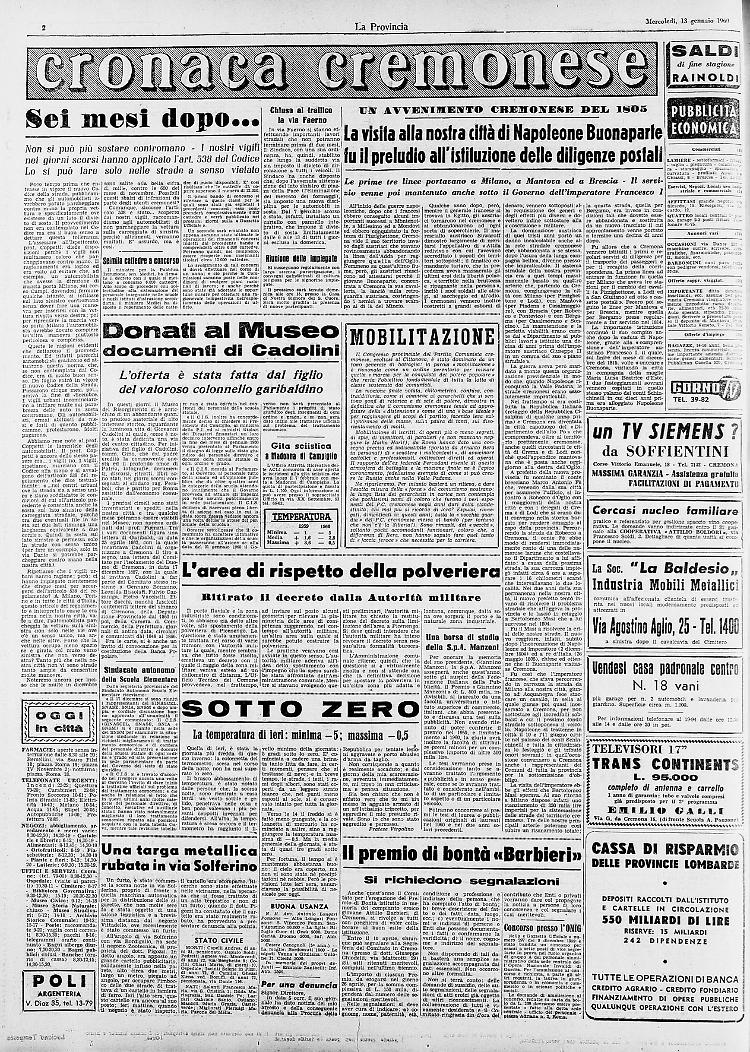 l'istituzione delle diligenze postali