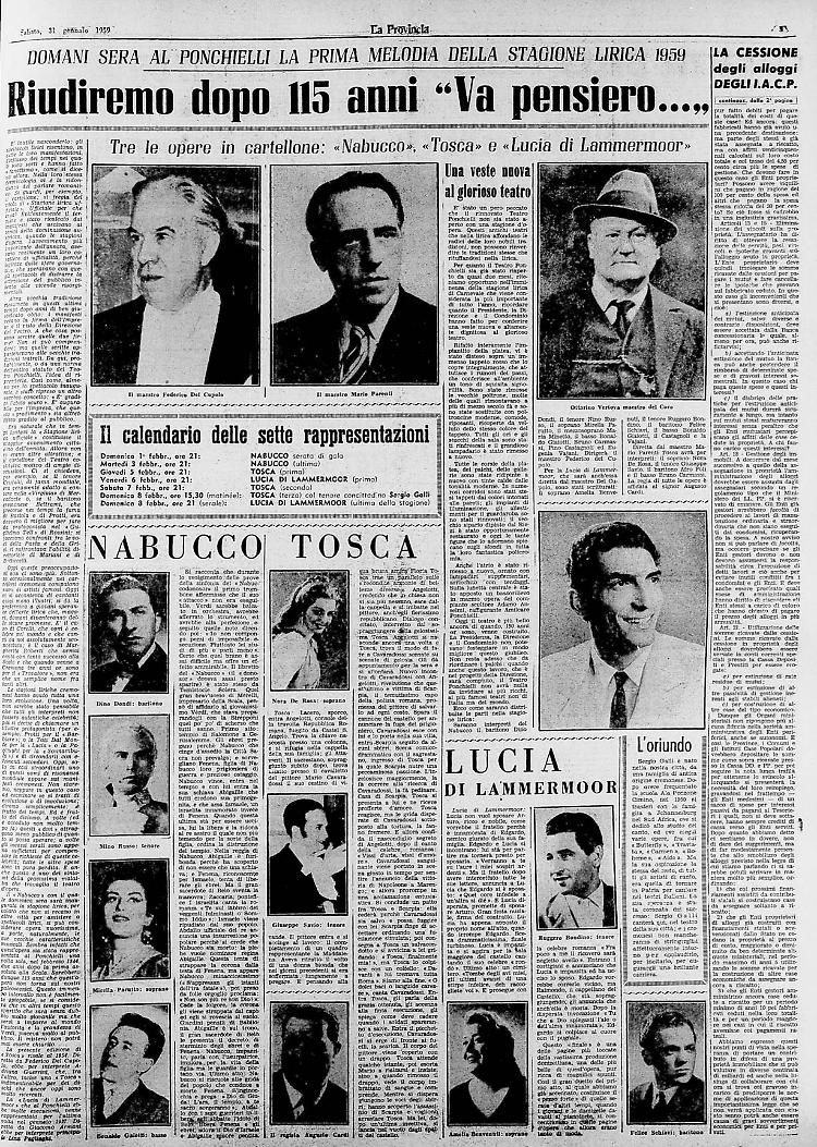 Riudiremo dopo 115 anni “Va pensiero….”
