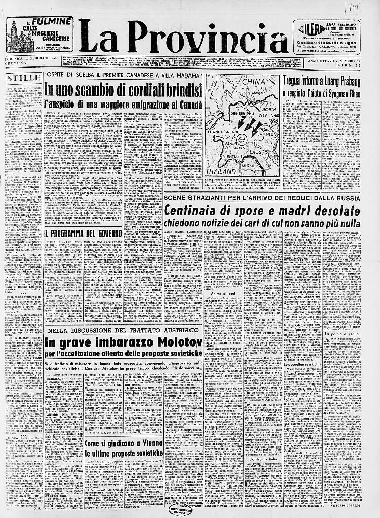 arrivo dei reduci dalla Russia