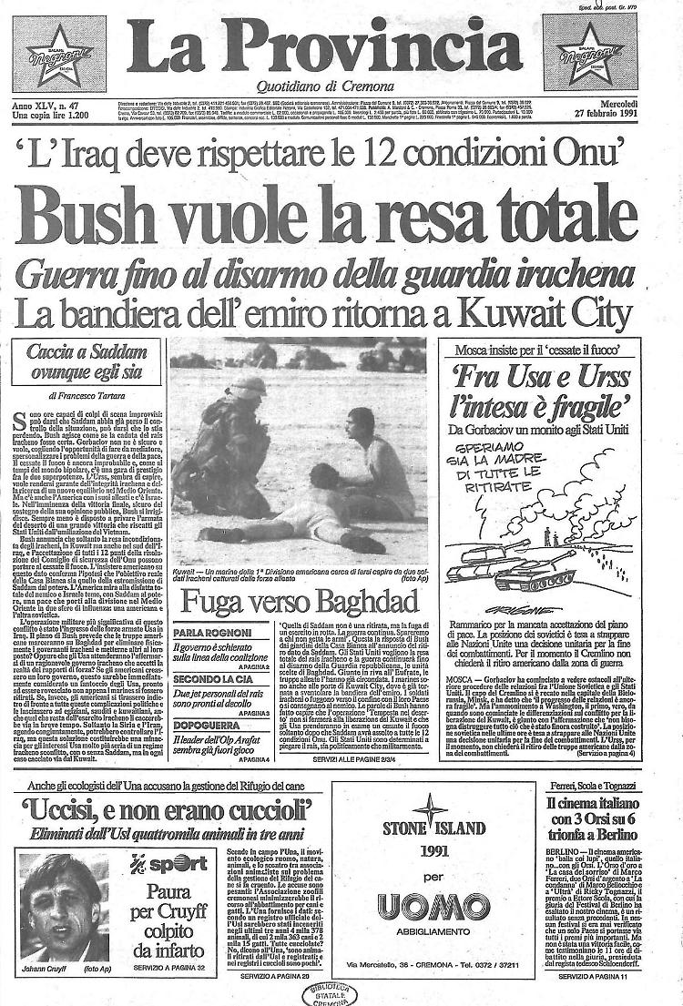 Bush vuole la resa totale