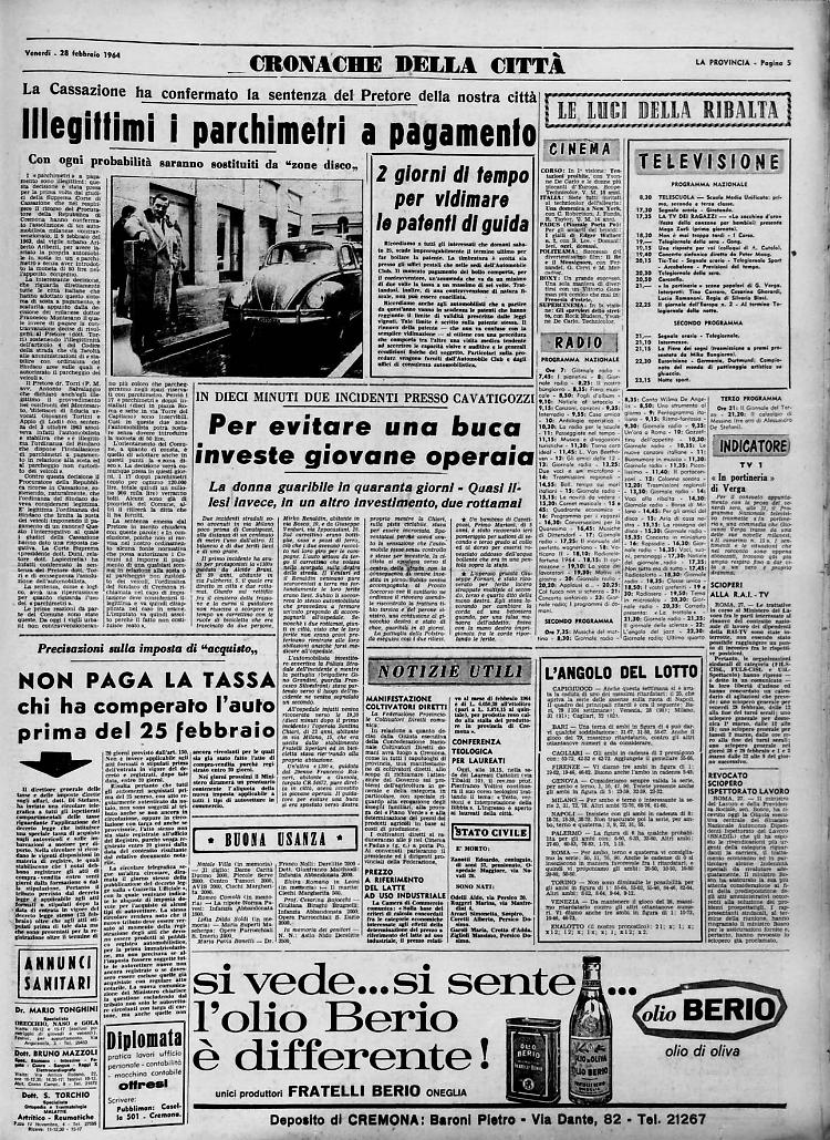 Illegittimi i parchimetri a pagamento 