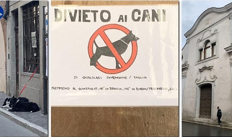 Il parroco: 'Turisti irrispettosi, no ai cani in chiesa'