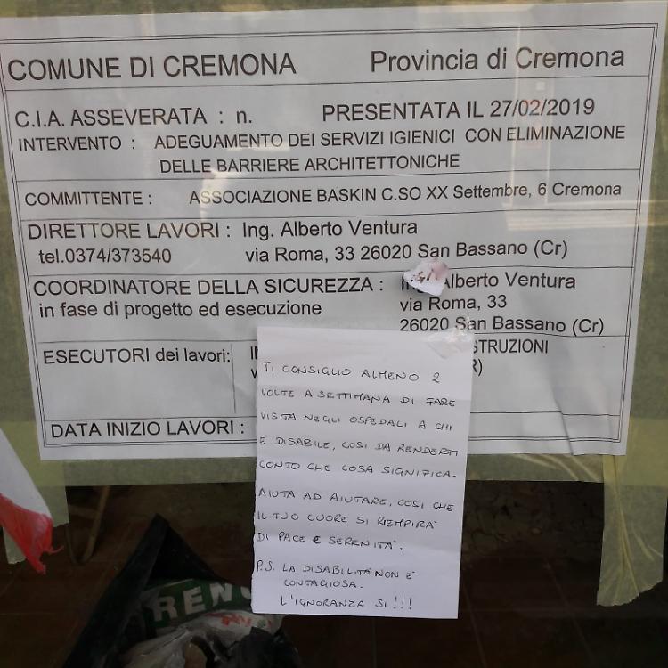 Barriere mentali, nuovo biglietto: 'La disabilità non è contagiosa, l'ignoranza sì'