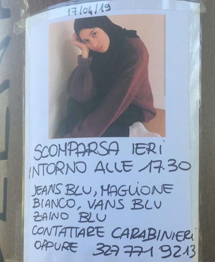 L'appello: «Hanaa è scomparsa»