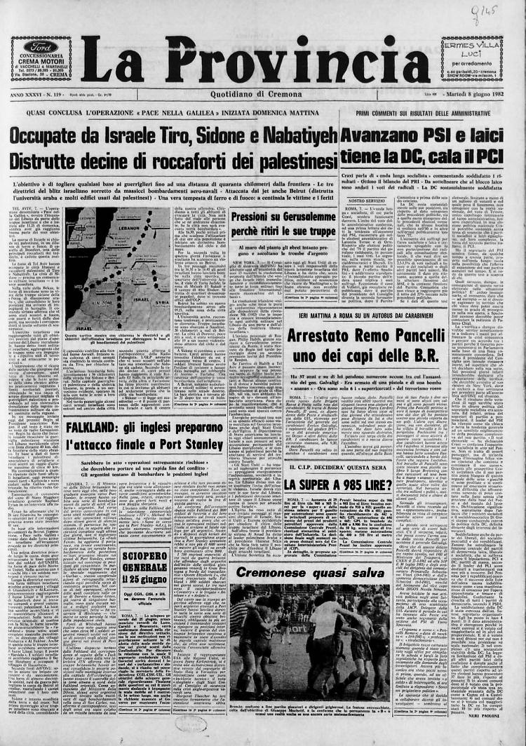 Occupate da Israele Tiro, Sidone e Nabatiyeh