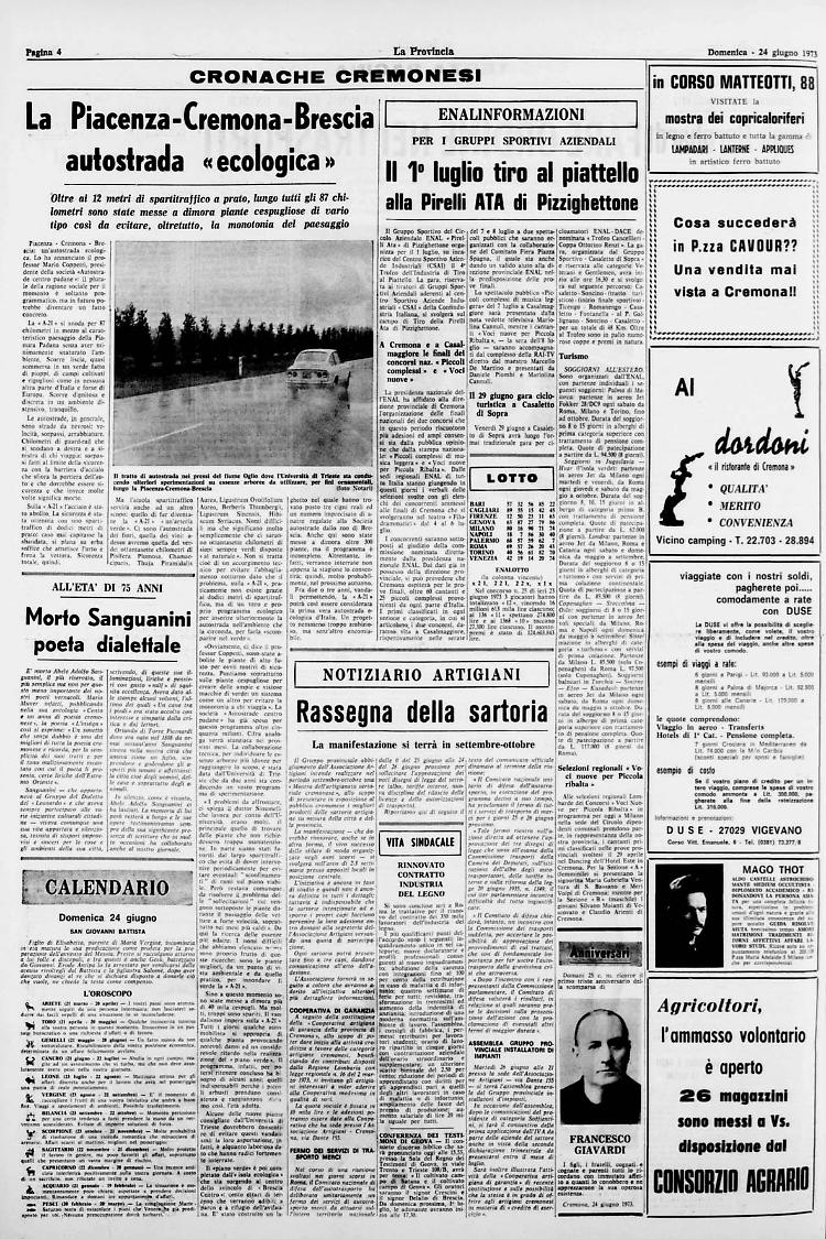 La Piacenza-Cremona-Brescia  autostrada «ecologica»