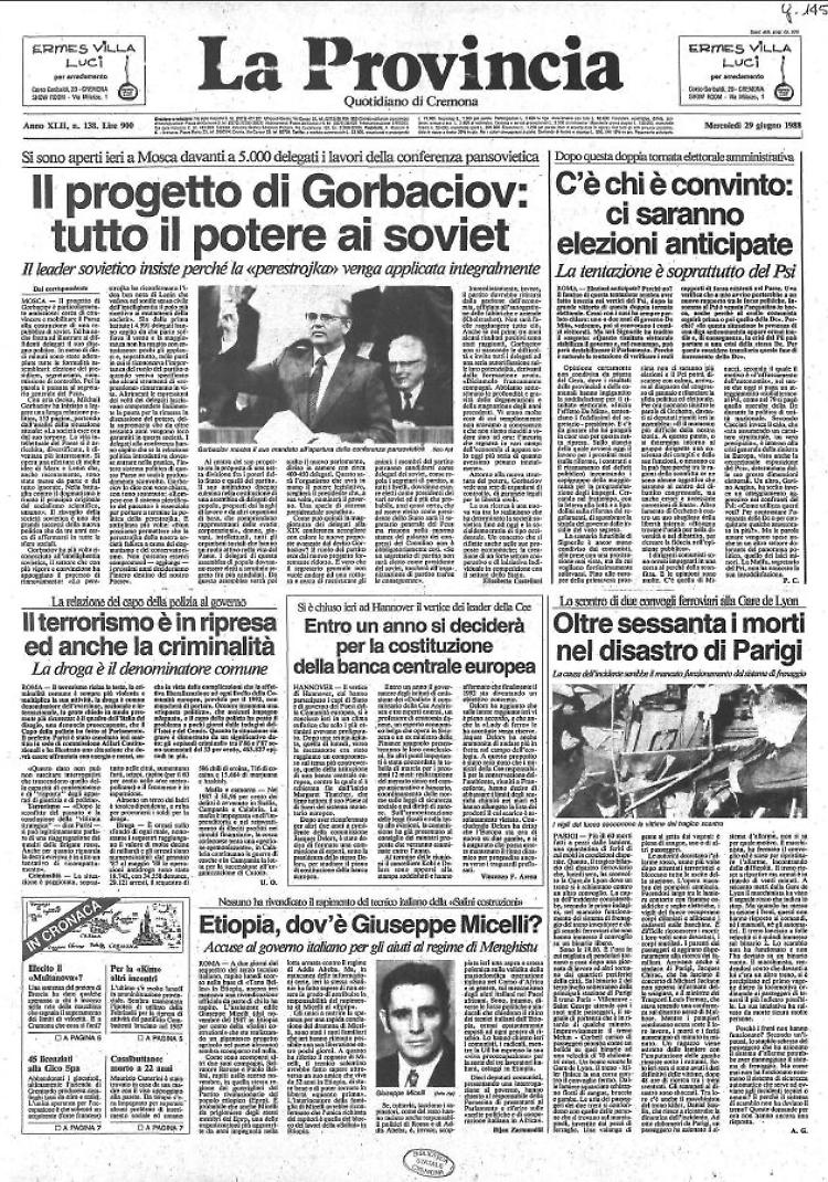 Il progetto di Gorbaciov: tutto il potere ai soviet