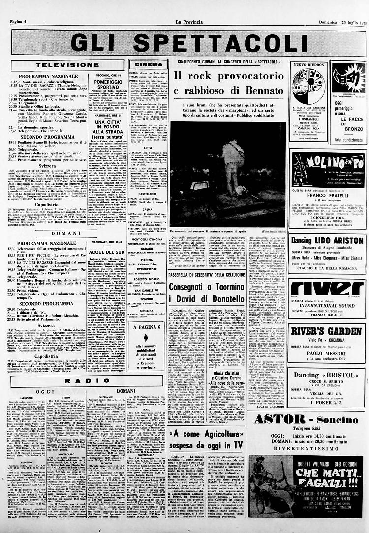 Il rock provocatorio e rabbioso di Bennato