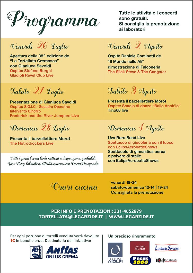 Tortellata Cremasca, da venerdì la 38esima edizione
