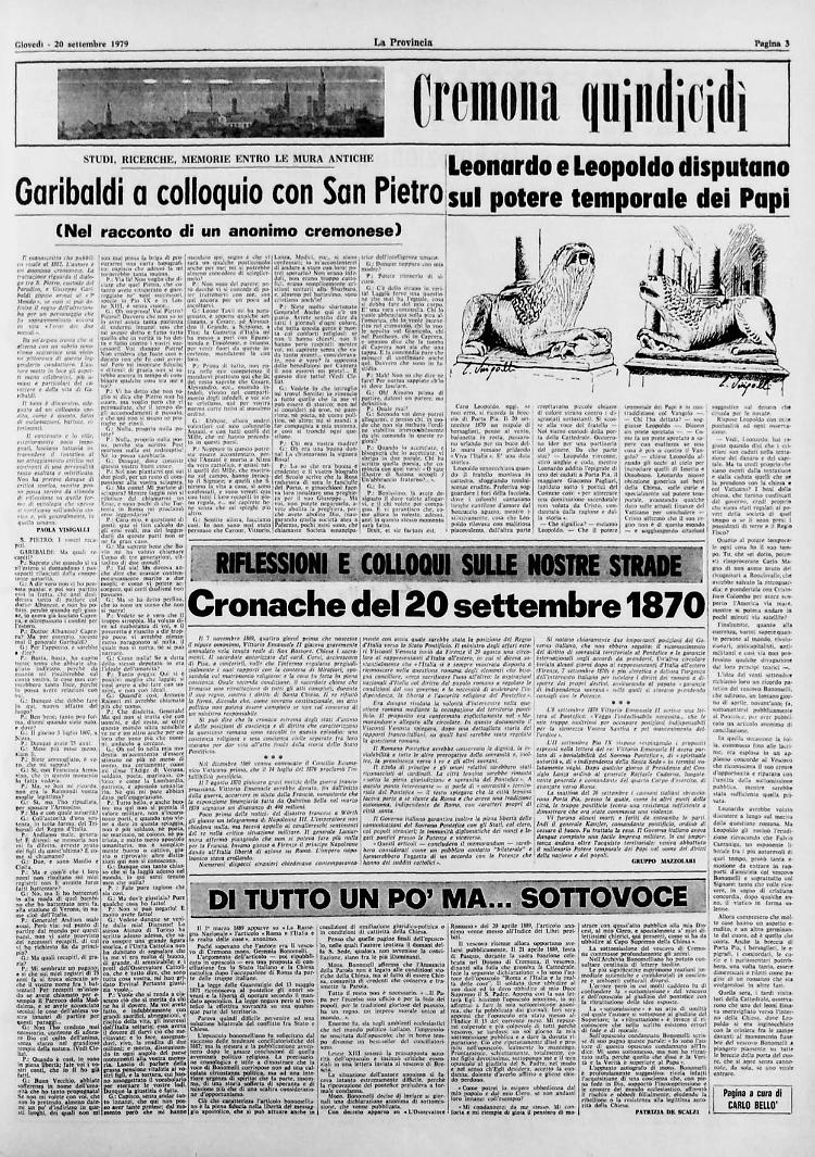 Cronache del 20 settembre 1870