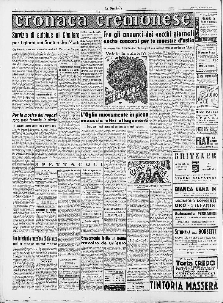 Fra gli annunci dei vecchi giornali 