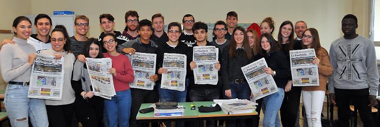 La Provincia in aula al Racchetti-Da Vinci. «Un aiuto per i temi»