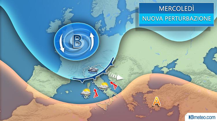 Mercoledì nuova perturbazione, poi atteso il freddo