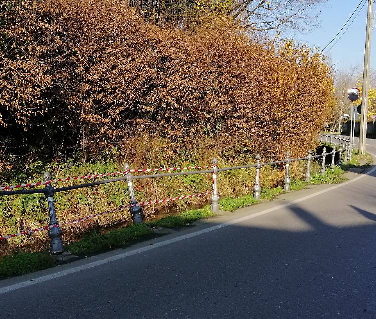 Abbatte i parapetti, poi la fuga: danni ingenti