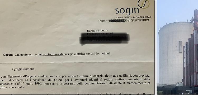 Ex dipendenti contro Sogin sullo sconto energia sparito
