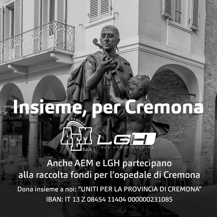 Aem Cremona e LGH sostengono Uniti per la provincia di Cremona