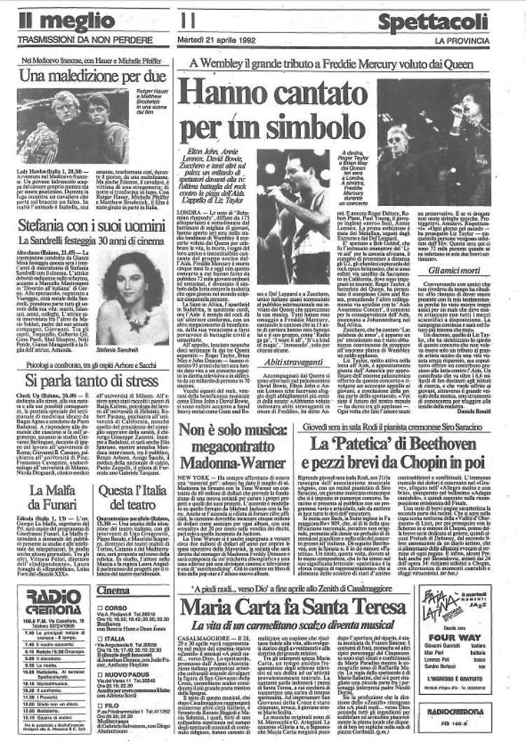 Hanno cantato per un simbolo