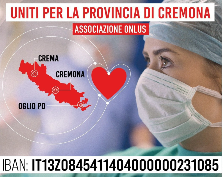 «Uniti per la Provincia di Cremona», 9 nuove donazioni