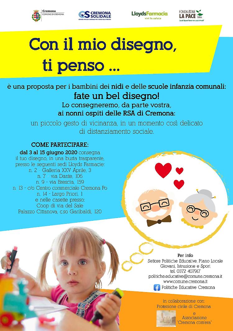 Con i disegni i bambini vicini ai nonni nelle Rsa