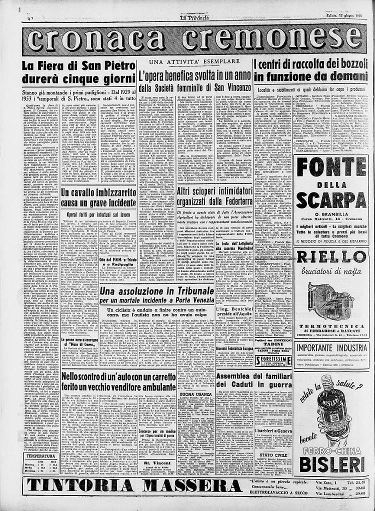 La Fiera di San Pietro durerà cinque giorni