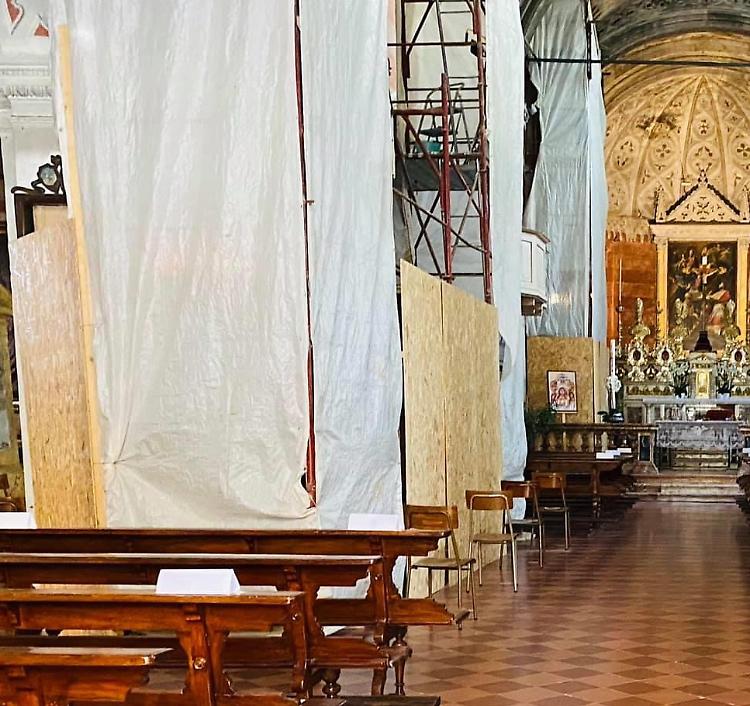 San Bassiano, restauri alla terza navata