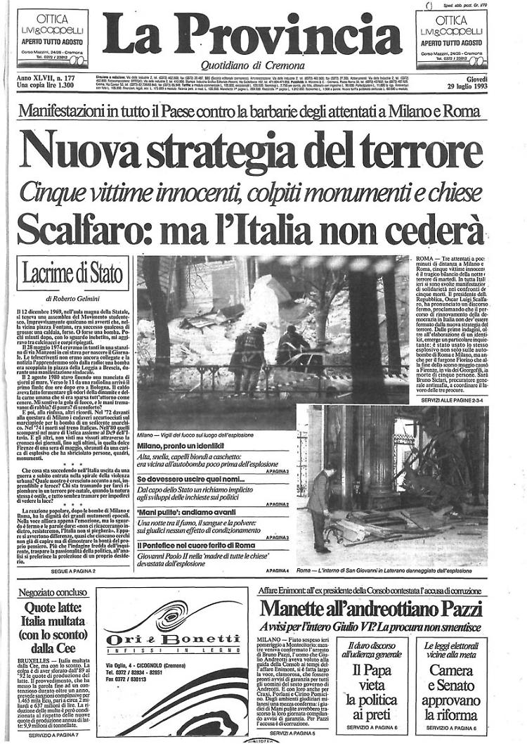 La notte del terroreBombe a Roma e Milano