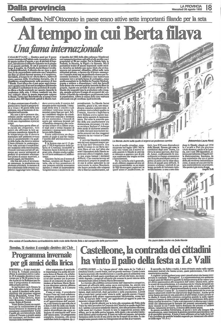 Al tempo in cui Berta filava