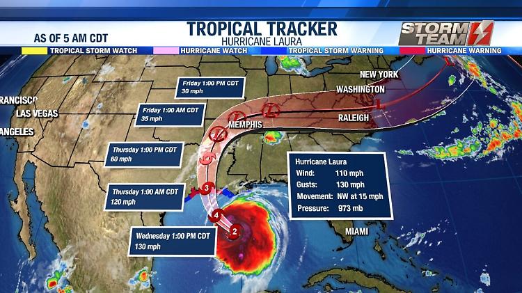 Usa, allarme per arrivo uragano Laura