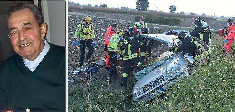 Scontro tra auto e camion, muore un 81enne