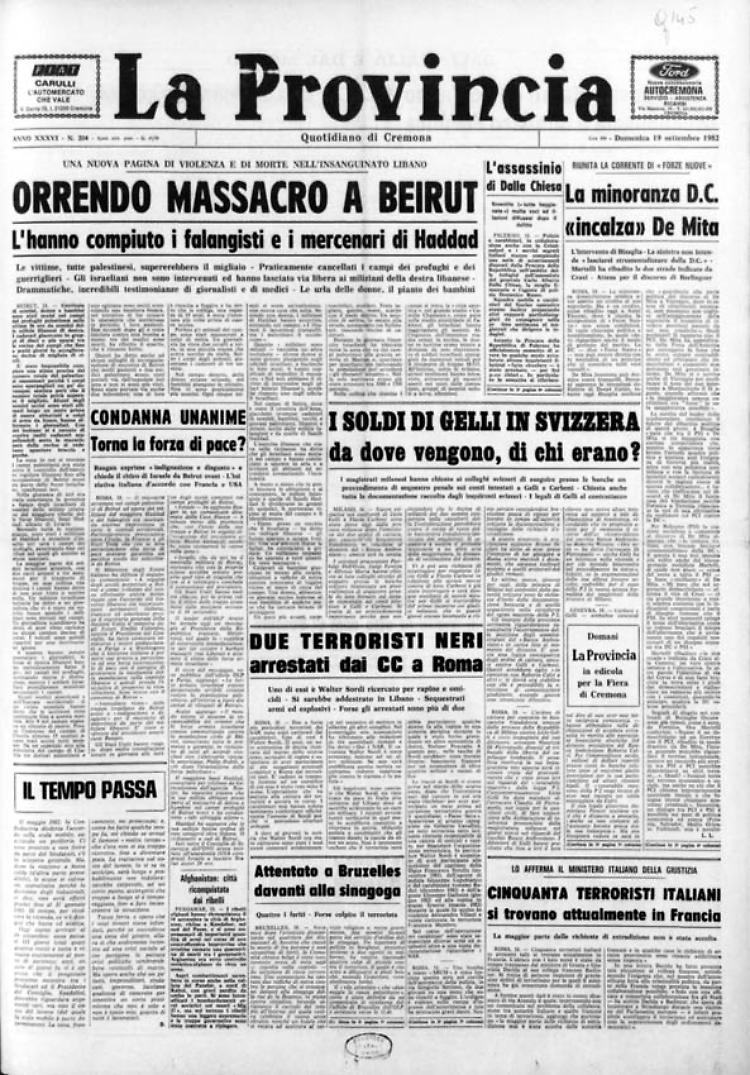 Orrendo massacro a Beirut
